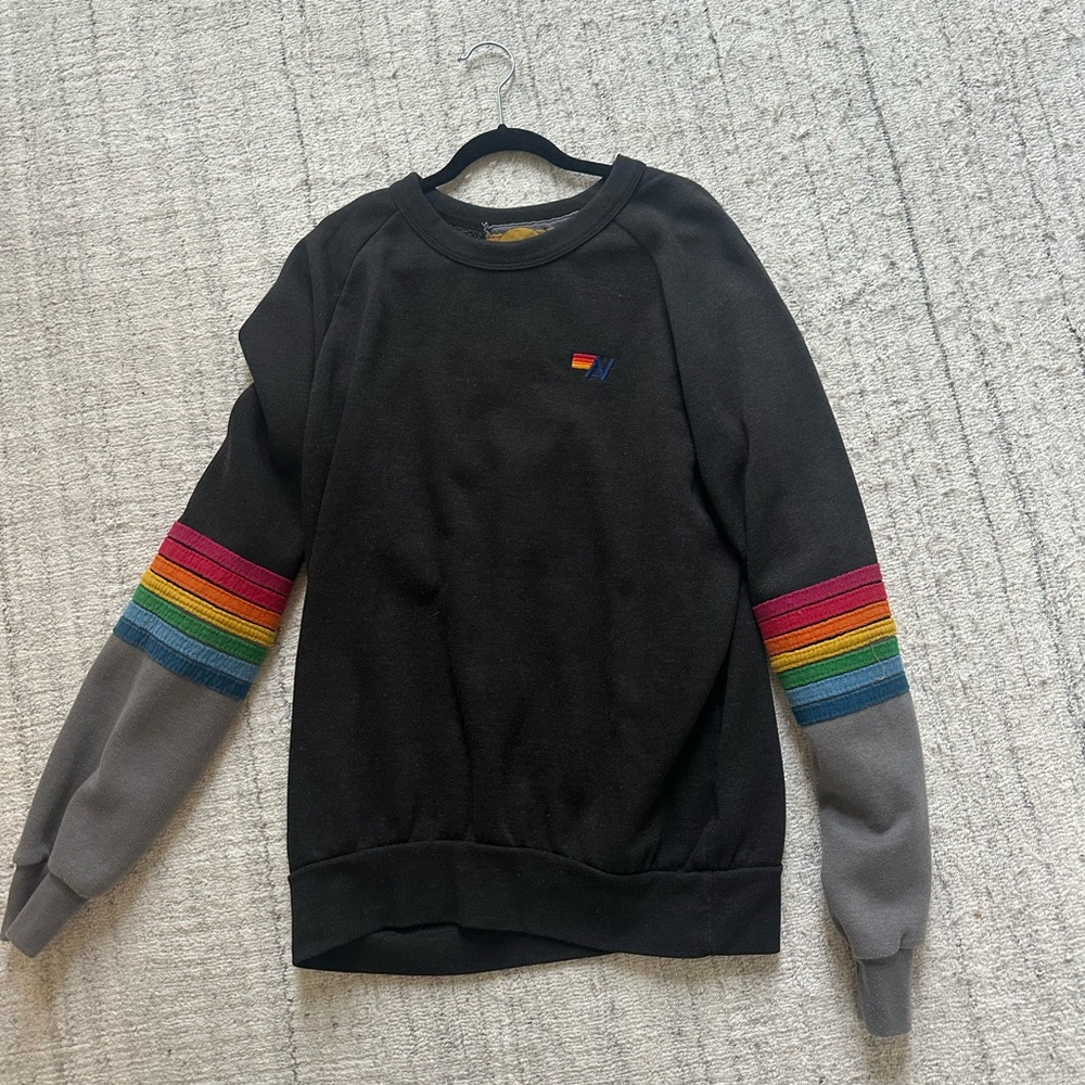 Aviator nation black and gray crewneck size small